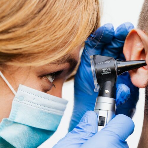 doctor doing ear examination
